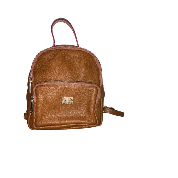 Borse In Pelle Brown Backpack Genuine Leather Made In Italy, NWT main image 12